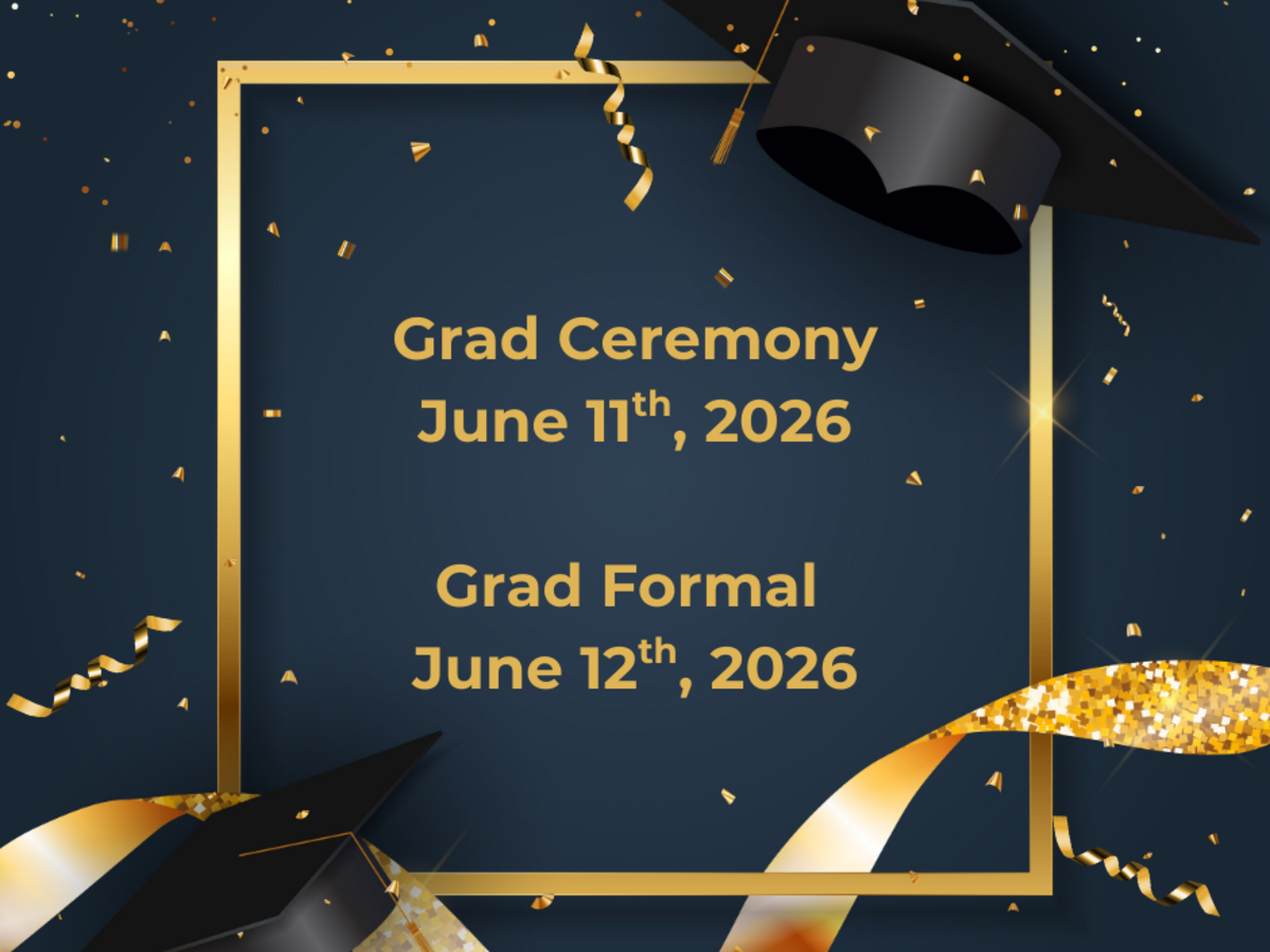 Grad cap with ceremony and formal dates