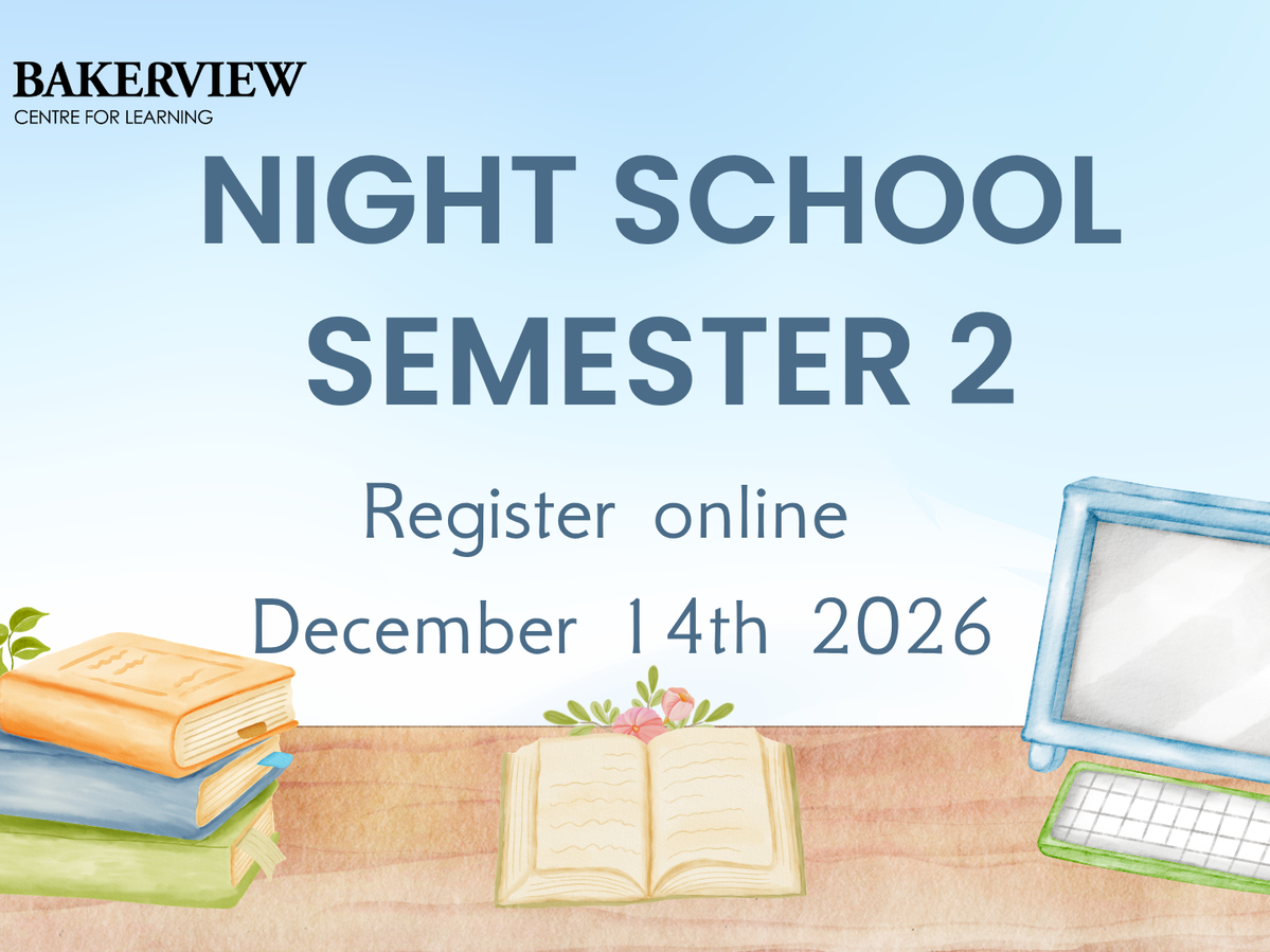 Night School Semester two dates with desk and computer