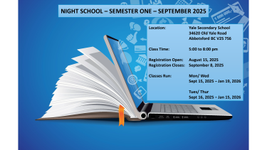 Night School semester one september 2025 Night School semester one schedule