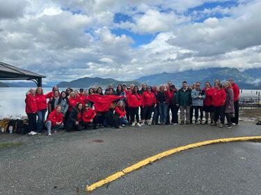 Staff photo infront of Harrison