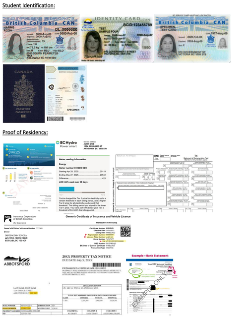 Id and proof of residency